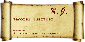Marozsi Jusztusz névjegykártya